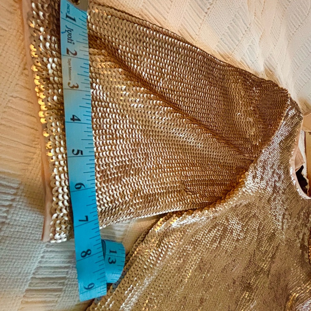J. Crew Shimmering Gold Sequin Blouse - Picture 8 of 10